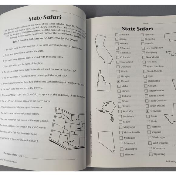 Following Directions Grades 5-6 Workbook Linda Schwartz Skill Building PB Book - Picture 5 of 16